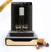 Capsule Coffee Pod Holder Drawer 60 Capacity Metal Black