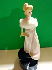 Barbie Porcelain Bisque Musical Figurine Enchanted Evening Blonde