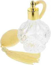 HAMPPLIES Vintage Glass Perfume Bottle with Retro Spray Refillable Fragrance Container Elegant Decorative Design for Home Giving Durable