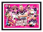 Framed 2024 Manly Sea Eagles NRL Finals Poster - Tom Trbojevic - 84cm x 59.5cm