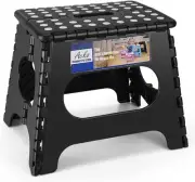 ACKO Folding Step Stool Foldable Stools for Kids and 11 Inch, Black