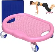 Home Ab Workout Roller Board - Silent Abdominal Trainer For Home Gym Workouts | Core Strengthening Exercise Equipment For Full-Body Fat Burning, Tummy Toning & Weight Control - Non-Slip Grip Design