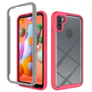MCC Shockproof Bumper Case Samsung Galaxy A11 2020 Clear Back Cover A115 [Magenta]