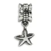 Starfish Dangle Bead .925 Sterling Silver Antique Finish Reflection Beads