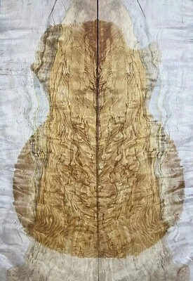 5A Figure Electric Guitar/Bass Top Spalted Quilted Maple Wood Set Luthier Supply