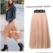 Christopher Kane tulle pleated Midi Half Lined Skirt