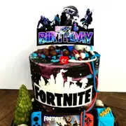 1Pcs Acrylic Cake Topper A 15cm Battle Royal Fortnite Party Set Party Supplies Birthday Gaming Decoration
