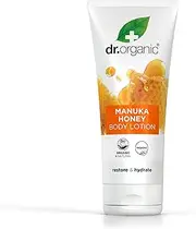 Dr Organic Manuka Honey Lotion, Moisturising, Dry Skin, Mens, Womens, Natural, Vegetarian, Cruelty-Free, Paraben & SLS-Free, Organic, 200ml, Packaging may vary