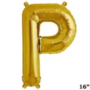 16" GOLD Letter P Mylar Foil Balloon 1 pc Party BackDrop Supply Decorations SALE