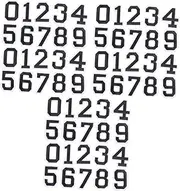 Toddmomy 6sets Self-Adhesive Number Stickers for Clothing Set Patches for Football Shirts Versatile Black Design for Easy Clothing Repair and Decoration