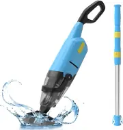 Handheld Pool Vacuum, Rechargeable Pool Cleaner with Running Time up to 60-Minut