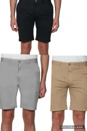 Mens Jeff Banks London Chino Shorts, Slim Fit #81201