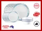 Corelle Ocean Blues 18 Piece Glass Dinnerware Set