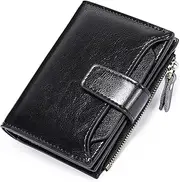 [SENDEFN] Small Wallet for Women Genuine Leather Bifold Compact RFID Blocking Small Womens Wallet