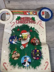 Looney Tunes Christmas Cling Window Decoration Tweety Sylvester Taz Vintage 1984