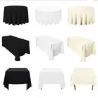 High-Quality Fabric Table Cloth Cover Tablecloth Washable Round Rectangle Square