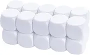 kaiheng 22mm Acrylic Dice with Smoothed Surface Six Sided Dice with Rounded Corner Blank White Dice Cubes for Board Games, DIY Sticker, Math Counting Teaching, Party Fun - 20pcs