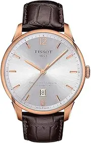 [Tissot] Men's T0994073603700 Chemin Des Tourelles Powermatic 82 Analog Display Swiss Automatic Brown Watch, Brown