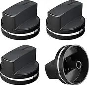 4 Pack - W10339442 Gas Stove Knob Black Replacement Compatible with Whirlpool Gas Range/Stove/Oven,Fit for WFG320M0BB0,WFG320M0BS3,WFG510S0AB0 etc.Cooktop Surface Burner Control Knobs Black W10339443