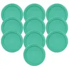 Pyrex 7202-PC 1 Cup Green Round Plastic Lid 10 Pack for 1 Cup Glass Bowl New