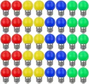40X Colored Led Bulbs E27 Decorative And Design Light 240 Lumens Ac220v-240v Decoration Lamp Mixed Colors Red Yellow Blue Green [EQ