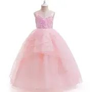 Witch Fairy Glinda Tutu Flower Girl Dress Tulle Dresses Movie TV Theme Costumes Movie Cosplay for Girls' Kid's Halloween Carnival Mardi Gras Performance Party