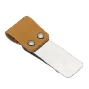 Pen Loop for Notebook, Silver Stainless Steel Clip Pen Holder, Camel