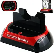 Retoo IDE SATA Hard Drive Docking Station to USB 2.0, Docking Station for 2.5 Inch & 3.5 Inch HDD SSD SATA, Docking Station, Offline Cloning, Clone Function Converter Adapter