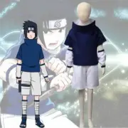 Kids Naruto Uchiha Sasuke Cosplay Costume with Headband Boys Halloween Outfit