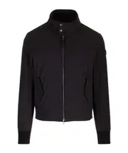 Moncler Logo Patch Zip-Up Jacket 2,3 black
