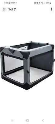Pettycare 26 Inch Collapsible Dog Crate for Medium Dogs - Grey