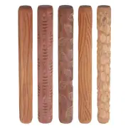 5pcs Wood Clay Roller 12cm Wooden Pottery Tools for Clay Baking Playdough
