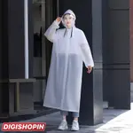 PUTIH韓國透明雨衣便攜雨衣雨披白色雨衣