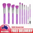 10PCs Eye Makeup Brush Set Cosmetic Eyeshadow Eyebrow Foundation Brusher Kit AU