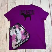 VS PINK Retired Campus Tee & Varsity Shorts Set XL