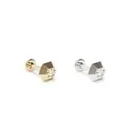 14K Solid Gold Diamond Tiny Hexagon Labret Stud Cartilage, Helix, Tragus, Conch