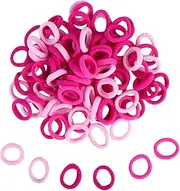Baby Hair Bands Kids Toddler, 100 Pieces Pink Soft Small Tiny Elastic Hair Ties Rubber Bands Hair Bands Ponytail Holders for Baby Girls