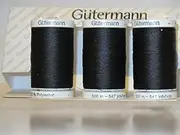 (Black) - Sew-All, All PurposeThread 547 Yards-Black GUTERMANN Thread 3 Pack (Black)