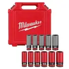 Milwaukee SHOCKWAVE Duty 1/2 Drive SAE & Metric 11PC LugNut Wheel Socket Set