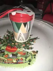 Starbucks Coffee Modern Trees Triangle Christmas Holiday To Go Cup Ornament 2017