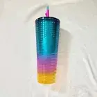New Starbucks Tim Singleton Pride 2023 Ombre Grid Tumbler Rainbow Gradient 24oz