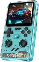 RGB20 Pro Handheld Game Console 64GB RK3566 Quad-Core Open Source System, Dual TF Cards, TV Output, Retro Console 3.2 Inch IPS Screen, 5000 mAh, Classic Game Experience (Blue)