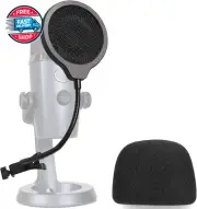 Yeti Nano Mic Pop Filter with Foam Winscreen - 4 Inch 3 Layers Wind Pop Screen