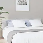 White Bed Headboard King Size, 200 cm, Engineered Wood Headboards - Tall Wall Mounted Design, Queen Head, Adjustable Wood for Bed Frame, Cama, Board, de