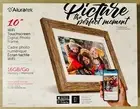 Aluratek 10" WiFi Digital Photo Frame Touchscreen IPS LCD Display 16GB - Walnut