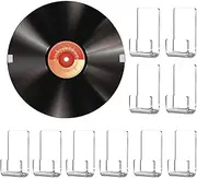 Vinyl Record Wall Mount | 30 Pack Vinyl Record Shelf | Clear Acrylic Photo Holder No Screw | Transparent Vinyl Wall Mount with Double-Sided Tapes | Photo Record Wall Hook for Home Decor