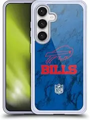 Head Case Designs Officially Licensed NFL Coloured Marble Buffalo Bills Graphics Soft Gel Case Compatible with Samsung Galaxy S24 5G