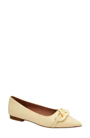 Linea Paolo Nora Pointed Toe Flat in Light Yellow at Nordstrom, Size 4.5