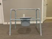 Commode Bariatric Chair for Toilet with Arms, Drive Medical 11117N-1, Gray