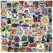 100pcs Dungeons and Dragons Stickers, Cool Classic Trendy Game D&D Stickers for Kids,Teens Adults, Aesthetic Vinyl Waterproof Stickers for Laptop,Water Bottle,Skateboard,Bumper Phone,